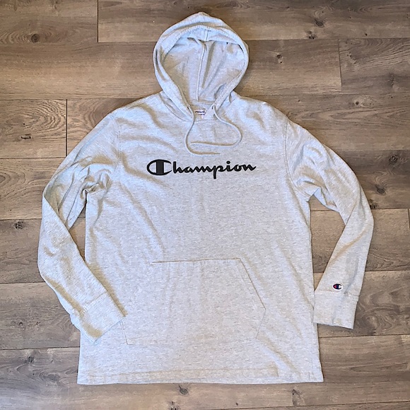 Champion Other - Champion Hooded Sweatshirt Gray Black Large
